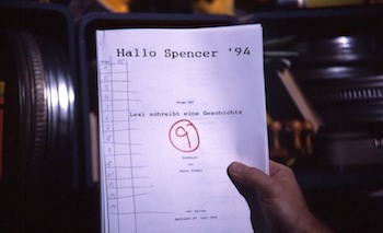 Eines von Podehls letzten Drehbüchern zu "Hallo Spencer", 1993.