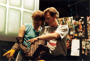 Benni Meuter und Achim Hall im Studio, 1993.