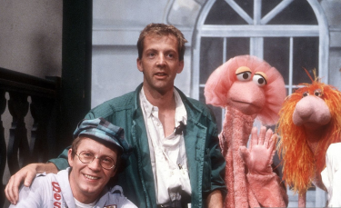 Jan Fantl mit Gernot Endemann, Tiffy und Herrn von Bödefeld, 1986.