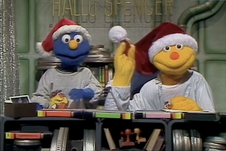 Weihnachtsstimmung im Studio, 1988.